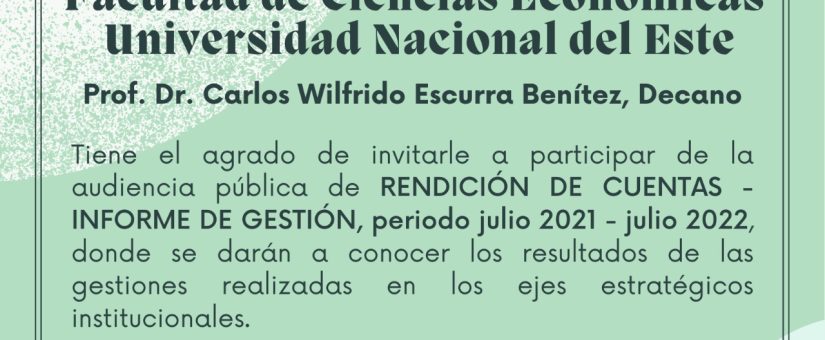 Audiencia Pública de Rendición de Cuentas